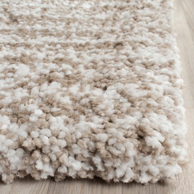 Ivory 8' x 10' Handmade Tufted Shag Rug