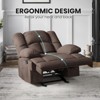 Lirago,Brown,Compact Swivel Rocker Recliner Chair for Adults -Black Metal Frame for Small Spaces - 3 of 4