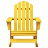 vidaXL Patio Adirondack Rocking Chair, Solid Fir Wood, Yellow - 2 of 4