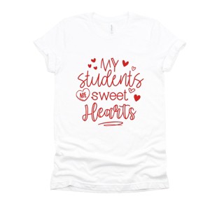 My Students Are Sweet Hearts - Women's Short Sleeve Graphic T-Shirt - 1 of 4