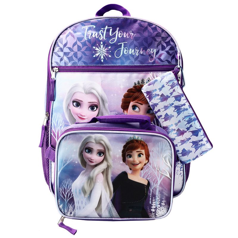 Frozen 16 inch Backpack 4-piece Set with lunch box for girls, 1 of 6