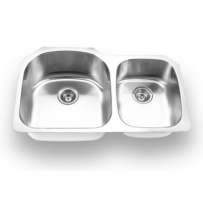 Yosemite Home Decor MAG3320 18-Gauge Stainless Steel Undermount Double Bowl Kitchen Sink