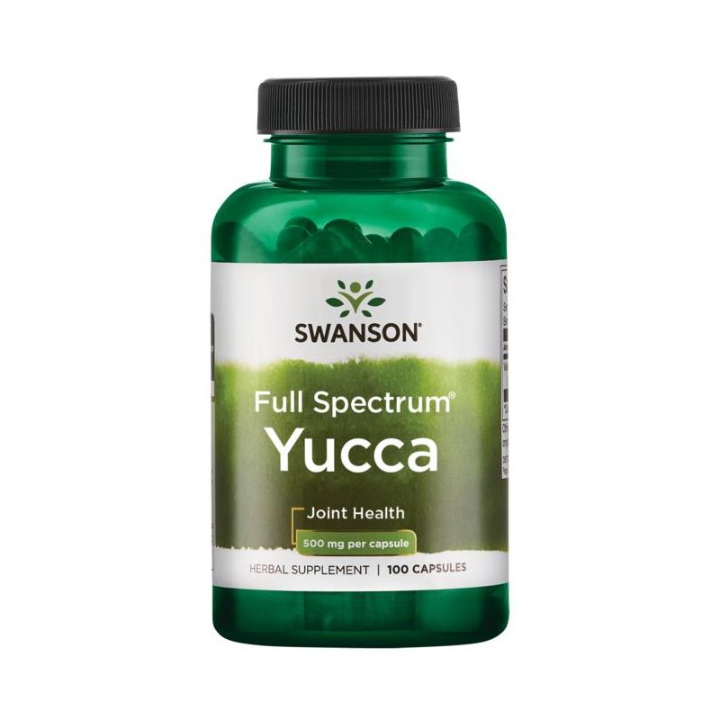 Swanson Herbal Supplements Full Spectrum Yucca 500 mg Capsule 100ct, 1 of 3