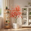 2Pcs Maple Tree,Autumn Artificial Maple Tree, Tall Fake Maple Tree with Red Maple Leaves, Faux Red Maple Tree in Pot for Fall Festival Decor - 3 of 4