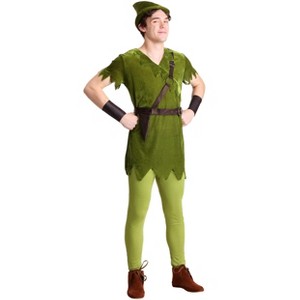 HalloweenCostumes.com Classic Peter Pan Adult Halloween Costume. - 1 of 4