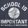 Mens School Is Important But Baseball Is Importanter T Shirt Funny Sports Tee - Crazy Dog Men's T Shirt - 2 of 4