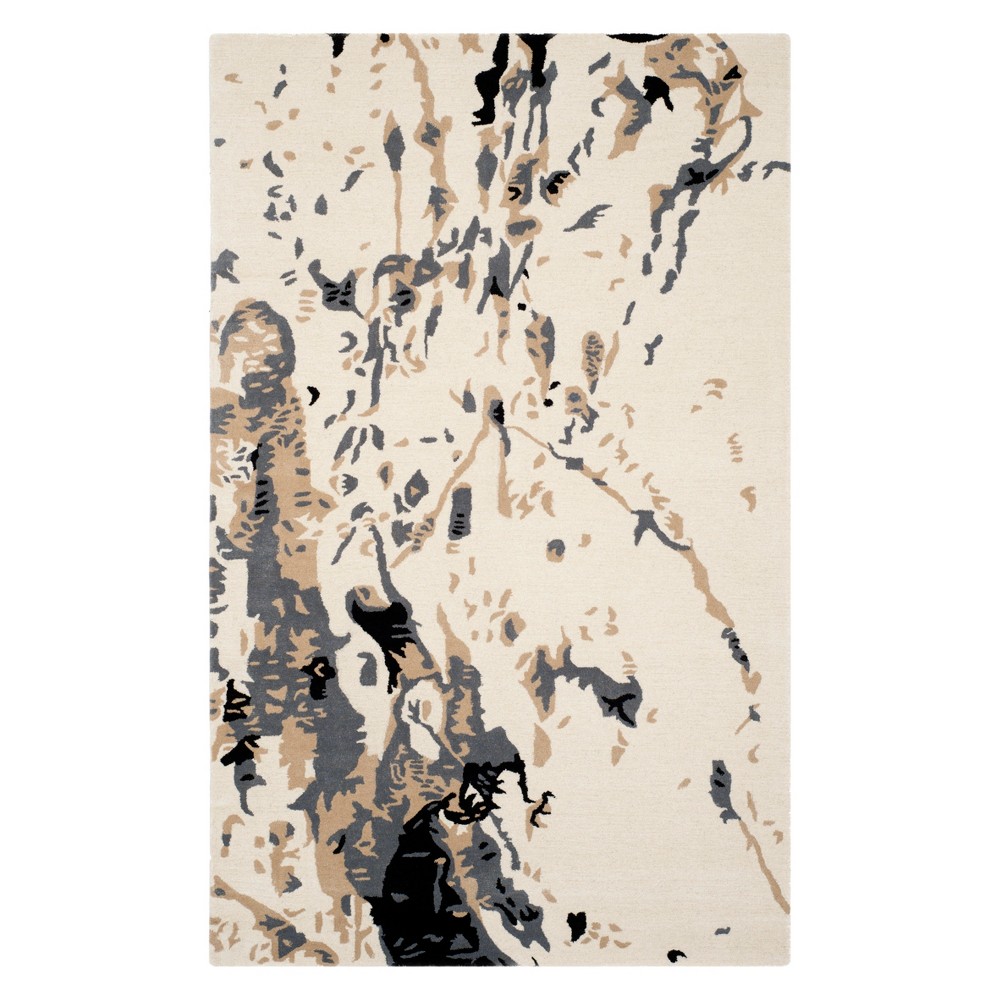 5'x8' Splatter Area Rug Ivory - Safavieh