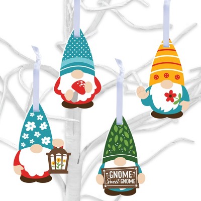 Big Dot of Happiness Garden Gnomes - Forest Gnome Decorations - Tree Ornaments - Set of 12