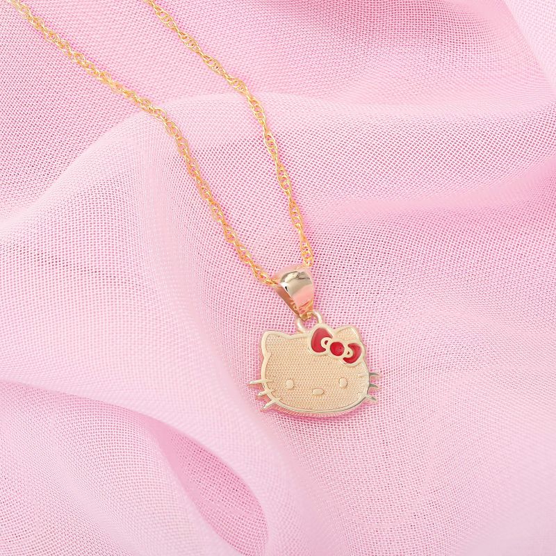 Hello Kitty 10k Gold Pendant Necklace, 18", 3 of 5