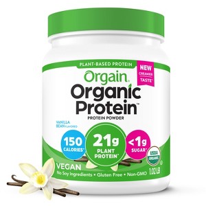 Orgain Organic Vegan Plant Based Protein Powder - Vanilla Bean - 16.32oz - 1 of 4