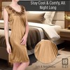 Ezi Satin Nightgowns for Women - Soft & Breathable Knee-Length Night Gowns - 4 of 4