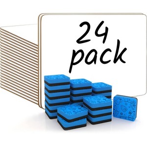 SCRIBBLEDO Blank Dry Erase Board 9"x12" Pack of 24 With Erasers - 1 of 4
