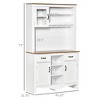 Farmhouse 71" Kitchen Buffet with Hutch, Storage Cabinet with Drawers and Shelves - 3 of 4