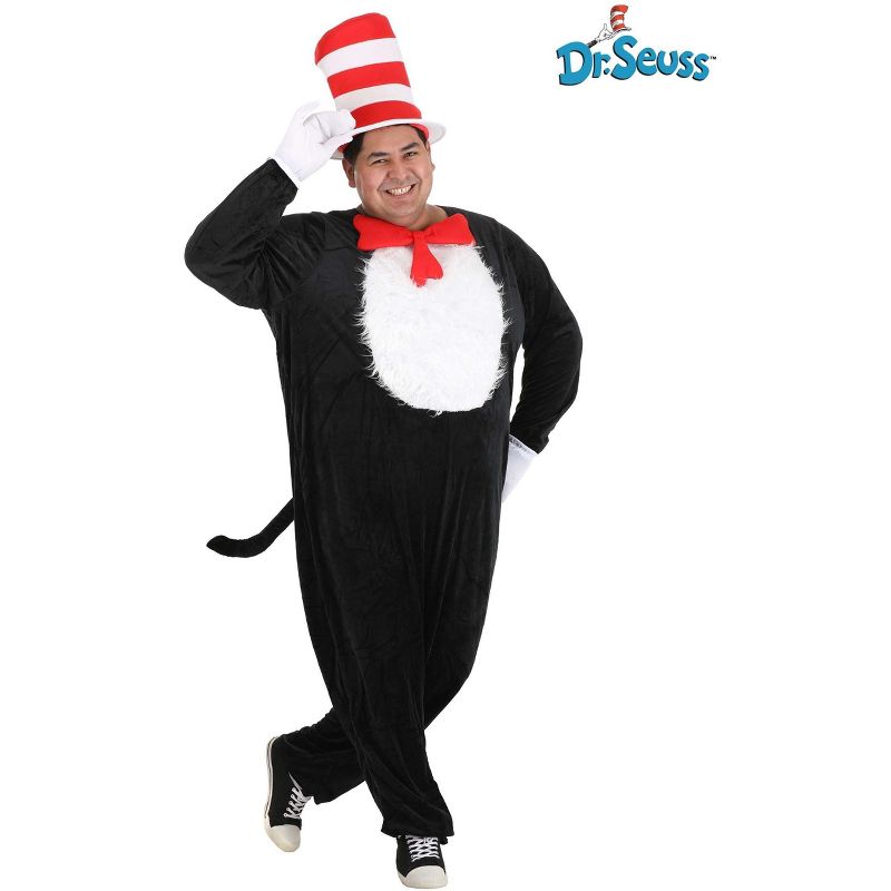 HalloweenCostumes.com Dr. Seuss The Cat in the Hat Deluxe Plus Size Costume for Adults., 5 of 16