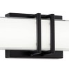 Possini Euro Design Exeter Modern Wall Light Black Hardwire 24" Light Bar LED Fixture White Glass Shade for Bedroom Bathroom Vanity Living Room House - 3 of 4