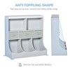 Vynxaria Kids Bookcase Toy Shelf - 2-Tier Toddlers Toy Storage Shelf with 5 Compartments and Pine Wood Legs for Playroom in Gray - 4 of 4