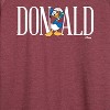 Women's - Disney - Donald Lightweight French Terry Wide Neck Long Sleeve Shirt - 2 of 4