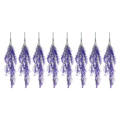 Unique Bargains Artificial Hanging Plants Fake Ferns Hanging Vines for Indoor Wall 8 Pcs