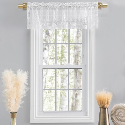 Woven Lace Rod Pocket w/Header Valance