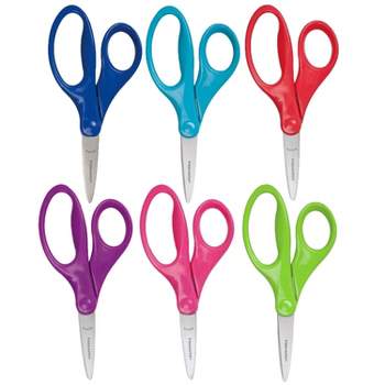 School Smart Pointed Tip Scissors, 6-1/4 Inches, Red, Pack Of 12 : Target