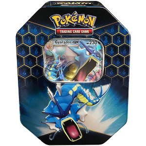Pokemon SM11.5 Hidden Fates Gx Tin- Gyardos + 1 of 3 Foil Pokemon-GX Cards + 4 Booster Pack, Multicolor - 1 of 4