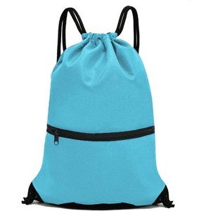 Drawstring Backpack, Lightweight Sports Gym Sack for Men & Women, Durable Cinch Snackpack for Beach - 1 of 4
