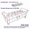 NicBex Modern 62" Wooden Storage Bench with Rolled Arms for Bedroom and Entryway - image 2 of 4