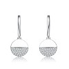 Guili Sterling Silver Rhodium Plated Hook Earrings with Sparkling Cubic Zirconia Stones, A Chic and Elegant Addition to Your Jewelry Box - 3 of 3