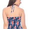 LA LEELA Women's Tube Dress Top Maxi Flowy One Size Black Floral - 4 of 4