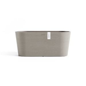 Ecopots Sofia Durable Modern Oval Indoor/Outdoor Recycled-Based Composite Flower Pot Planter w/ Water Reservoir - 1 of 4