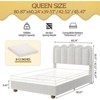 Bed Frame with Headboard, Boucle Bed Frame, Soft Upholstered Platform Cloud Bedframe - 4 of 4