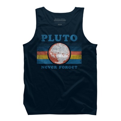 Men's Design By Humans Pluto Never Forget By Tingsy Tank Top