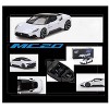 Maserati MC20 Bianco Audace White with Black Top 1/64 Diecast Model Car by BBR Models - 2 of 3