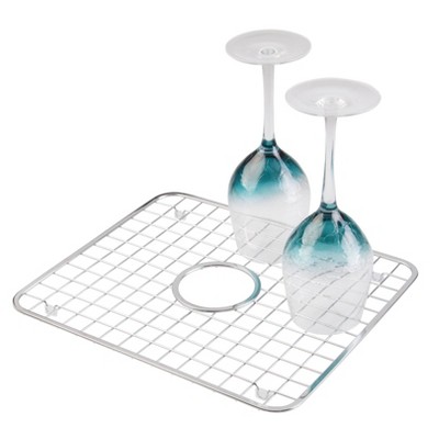Stainless Steel Kitchen Sink Protector Grid with Drain Hole
