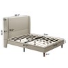 Sapphtopaz Bed Frame with High Headboard Upholstered Bed Bedroom Furniture Slat Support, No Box Spring Needed - 3 of 4