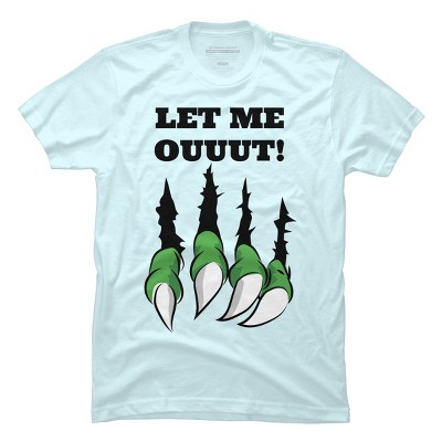 Men's Design By Humans Let the monster out halloween By ArtStyleAlice T-Shirt