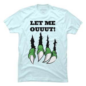 Men's Design By Humans Let the monster out halloween By ArtStyleAlice T-Shirt - 1 of 3