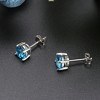 Birthstone Earrings for Women Solitaire Round Cubic Zirconia Sterling Silver Ginger Lyne Collection - 3 of 4