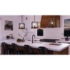 Urban Ambiance Luxury Modern Farmhouse Pendant,  11''H x 11''W,  Matte Black & Rich Walnut Finish, UFS2013 - 2 of 4