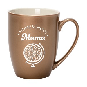Elanze Designs Homeschool Mama Bronze 10 ounce New Bone China Coffee Cup Mug - 1 of 4
