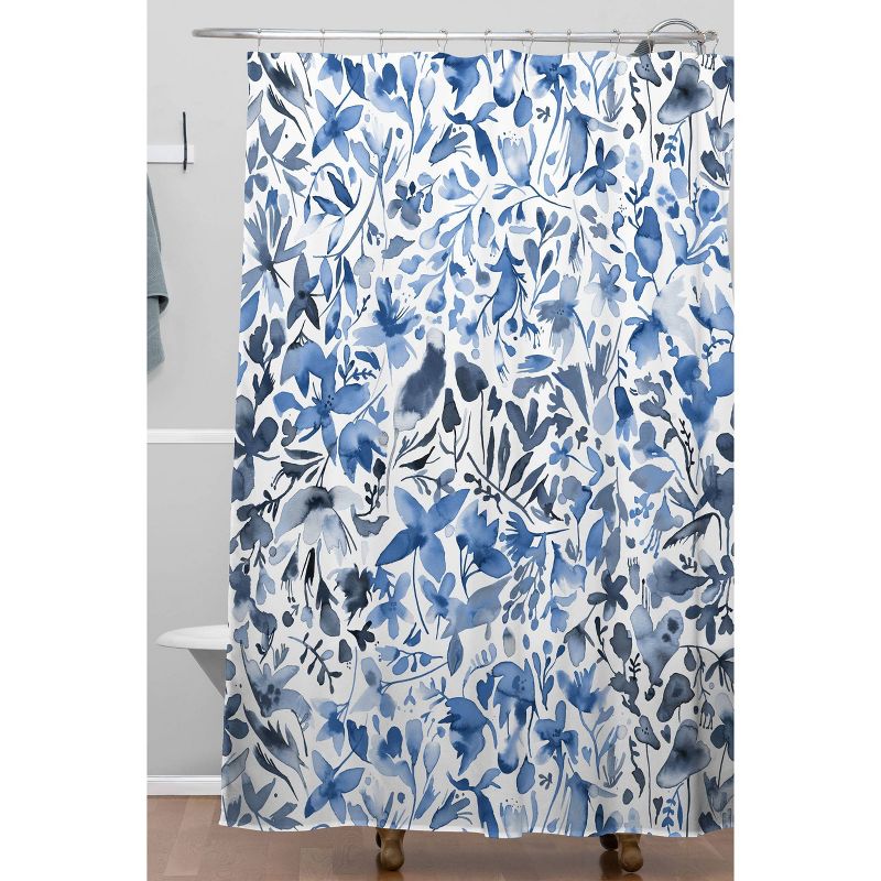 Ninola Design Flowers and Plants Ivy Shower Curtain Blue - Deny Designs, 3 of 7