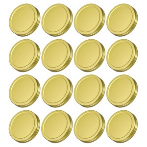 Unique Bargains Wide Mouth Leakproof Reusable Kitchen Mason Jar Lids 16 Pcs - 1 of 4