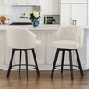 Arceso 26''H Swivel Counter Height Bar Stools with Backs Dining Chair Fabric for Home - 2 of 4