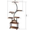 SEVOBAL Planter Stands and Holders Plant Stand Indoor Multi-Purposech Space Lightweight Yet Sturdy Friendly for Home, Dark Brown, 32"*10.2"*62.4" - 2 of 4