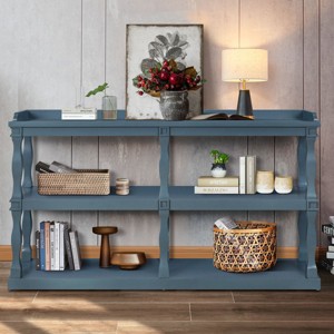 Console Table With 3-Tier Open Storage Spaces, Narrow Sofa Table For Living Room,Console Table Wood-Cuddlewood - 1 of 4