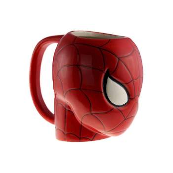 Marvel Comics Spidey Face and Web Wax Resist 20oz Ceramic Mug