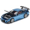 Mazda RX-7 RE-Amemiya Widebody RHD (Right Hand Drive) Blue Chrome with Carbon Hood 1/64 Diecast Model Car by Pop Race - 2 of 4