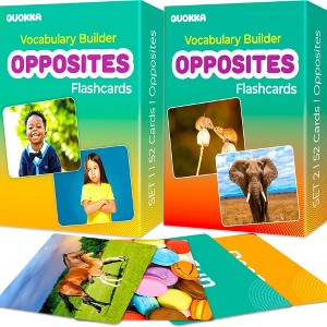 QUOKKA Flash Cards for Toddlers - Speech Therapy Toys - Vocabulary Builder for Kids - 1 of 4