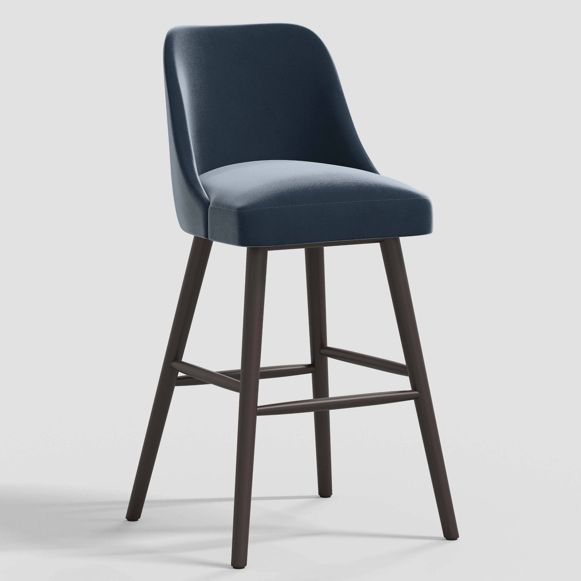 Geller Modern Counter Height Barstool: Upholstered, Rubberwood Frame Mystere Eclipse - Threshold™