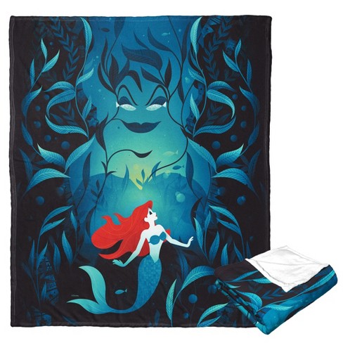 Disney Little Mermaid Classic Ariel And Ursula Silk Touch Throw Blanket - image 1 of 4